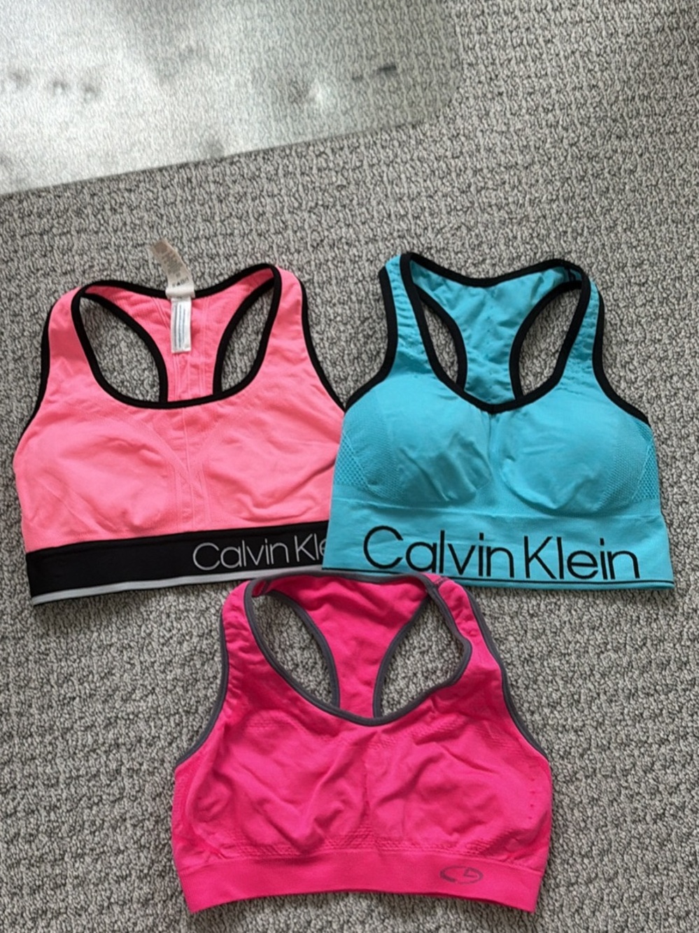 Calvin Klein and champions sport bras size S